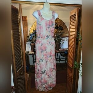Floral Silk Dress size Medium